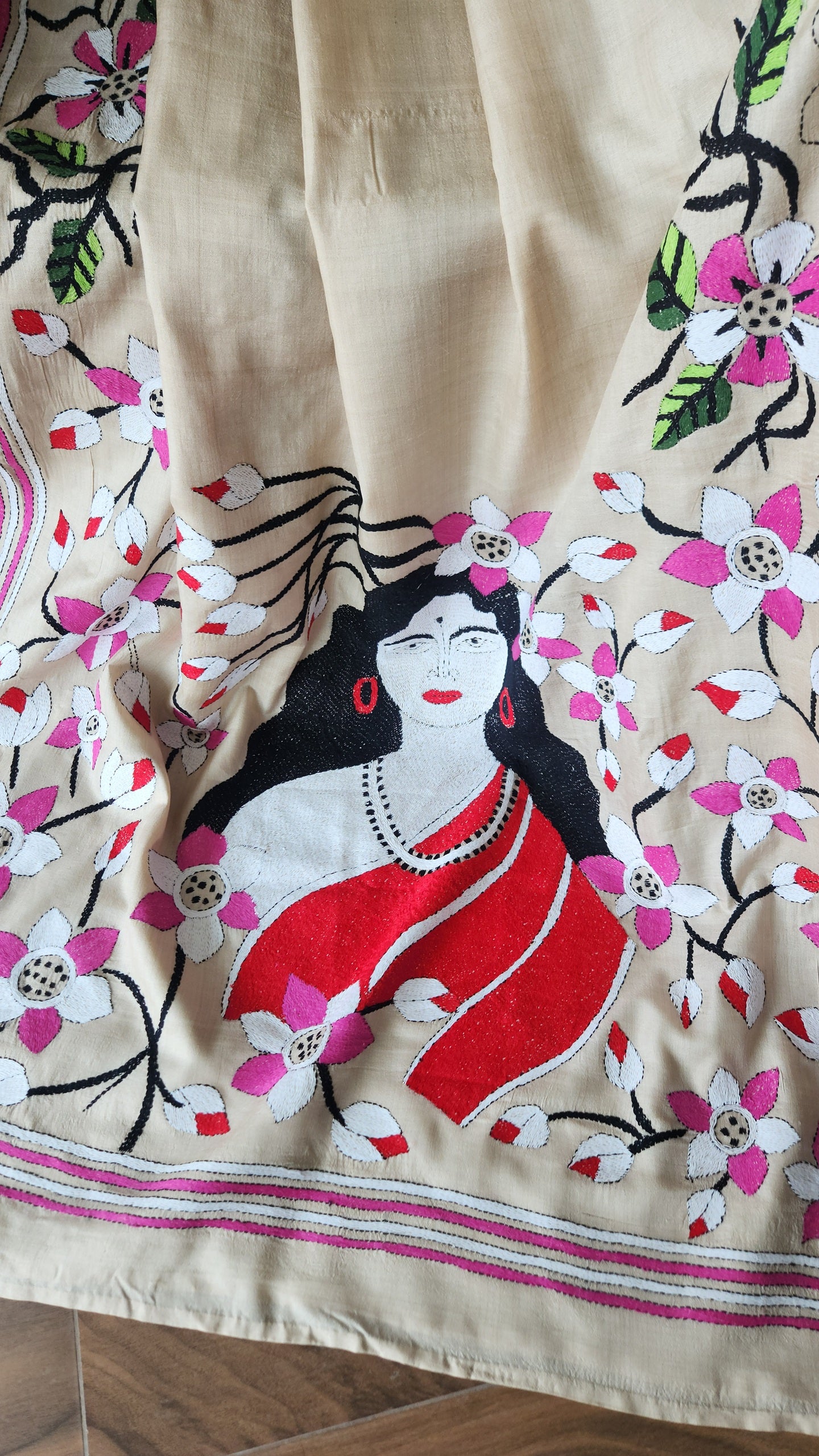 kantha saree shekantha iTokri designer saree saree for gifting pure silk saree handmade saree Indian sarees
