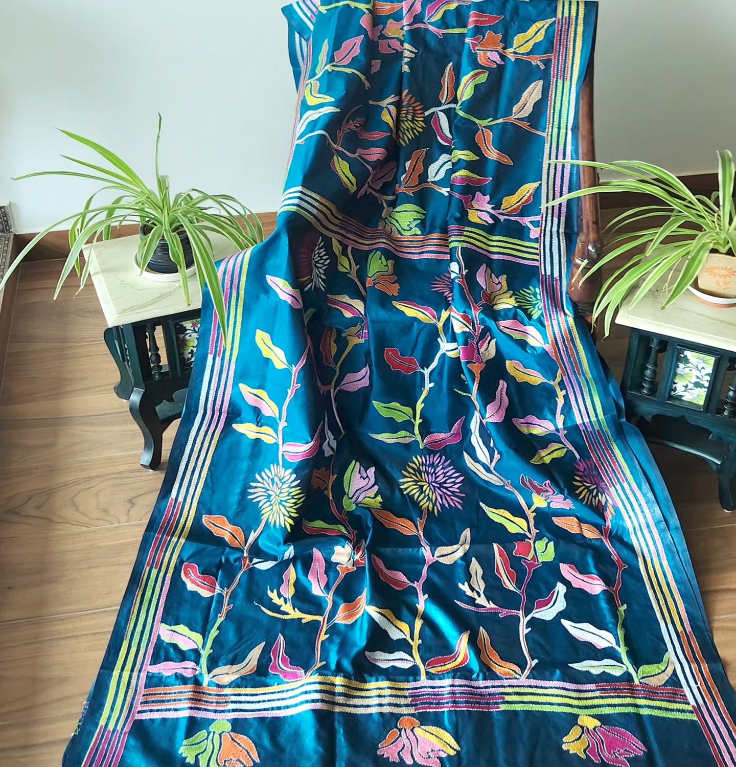 kanmtha saree she kantha designer saree unique saree handmade saree 