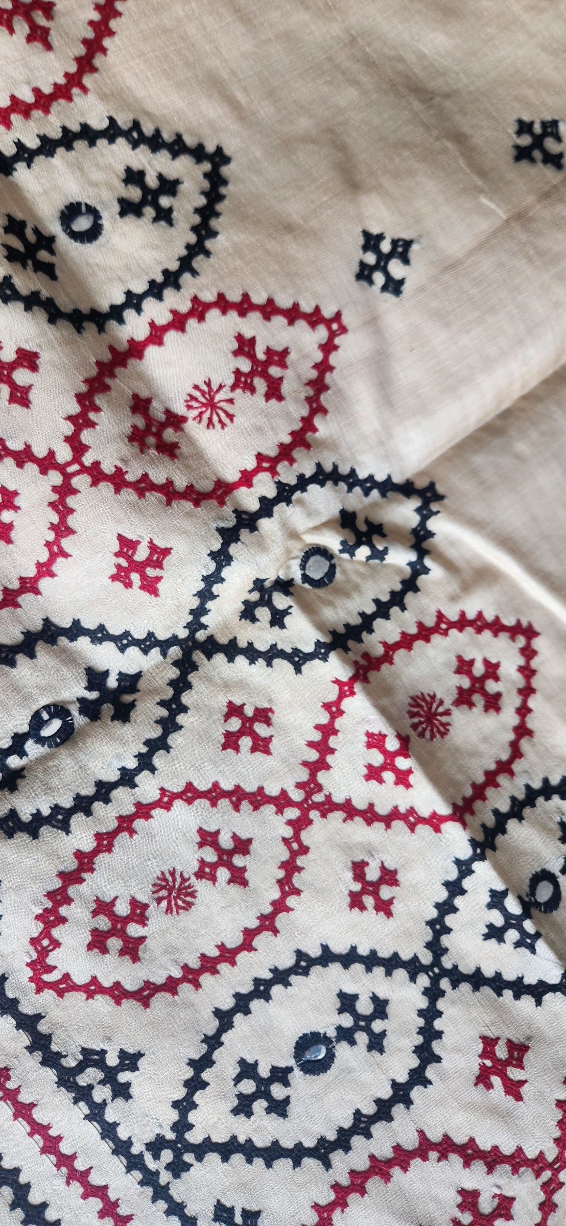 kutchwork saree tussar saree silk saree