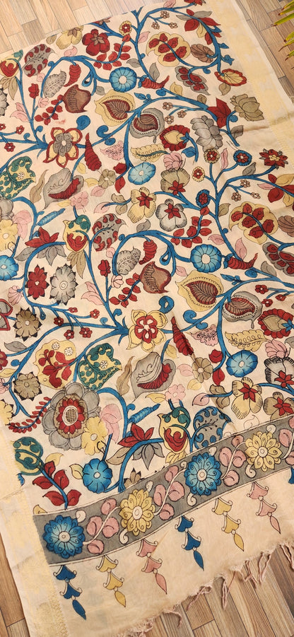 kalamkari dupatta pen kalamkari