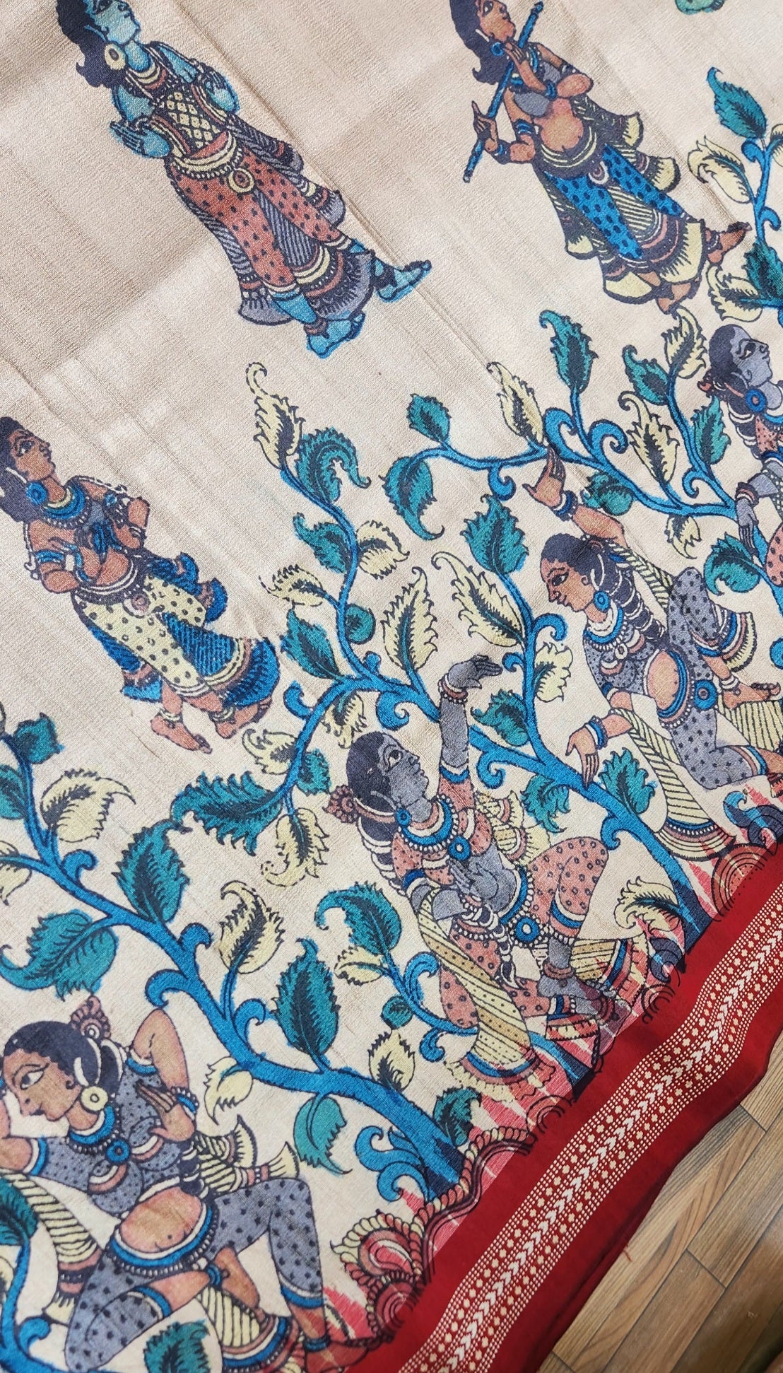 VIDARBHA TUSSAR KALAMKARI SAREE