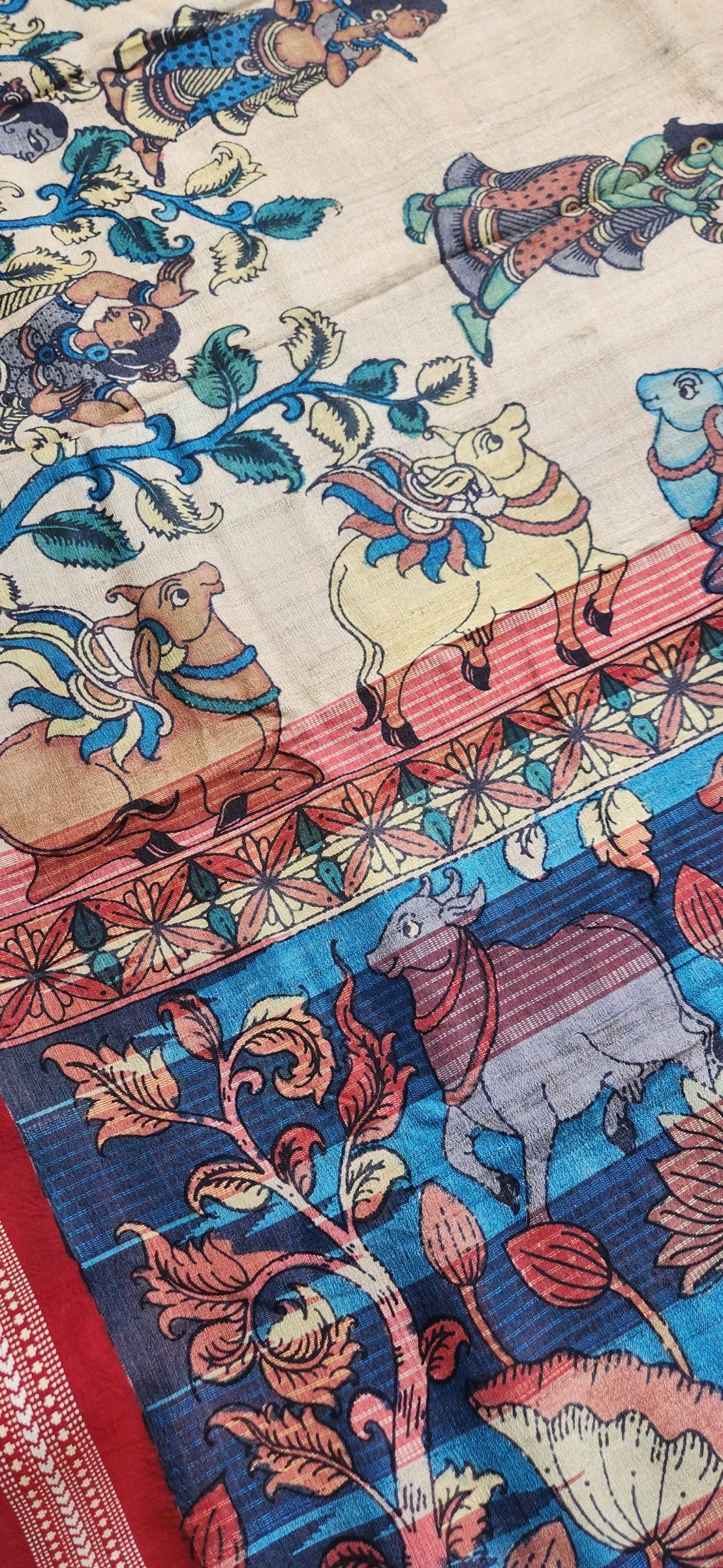 VIDARBHA TUSSAR KALAMKARI SAREE