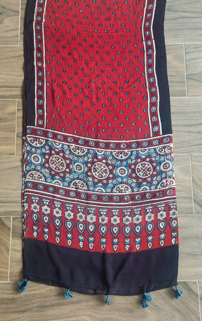 AJRAKH SILK STOLE