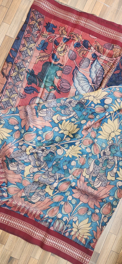 VIDARBHA TUSSAR KALAMKARI SAREE