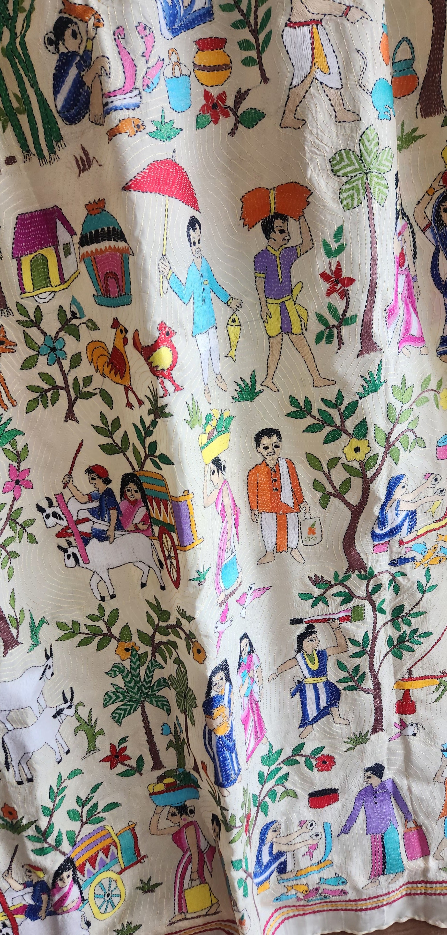 village kantha designer kantha dupatta she kantha iTokri Indian gifts Unique dupatta