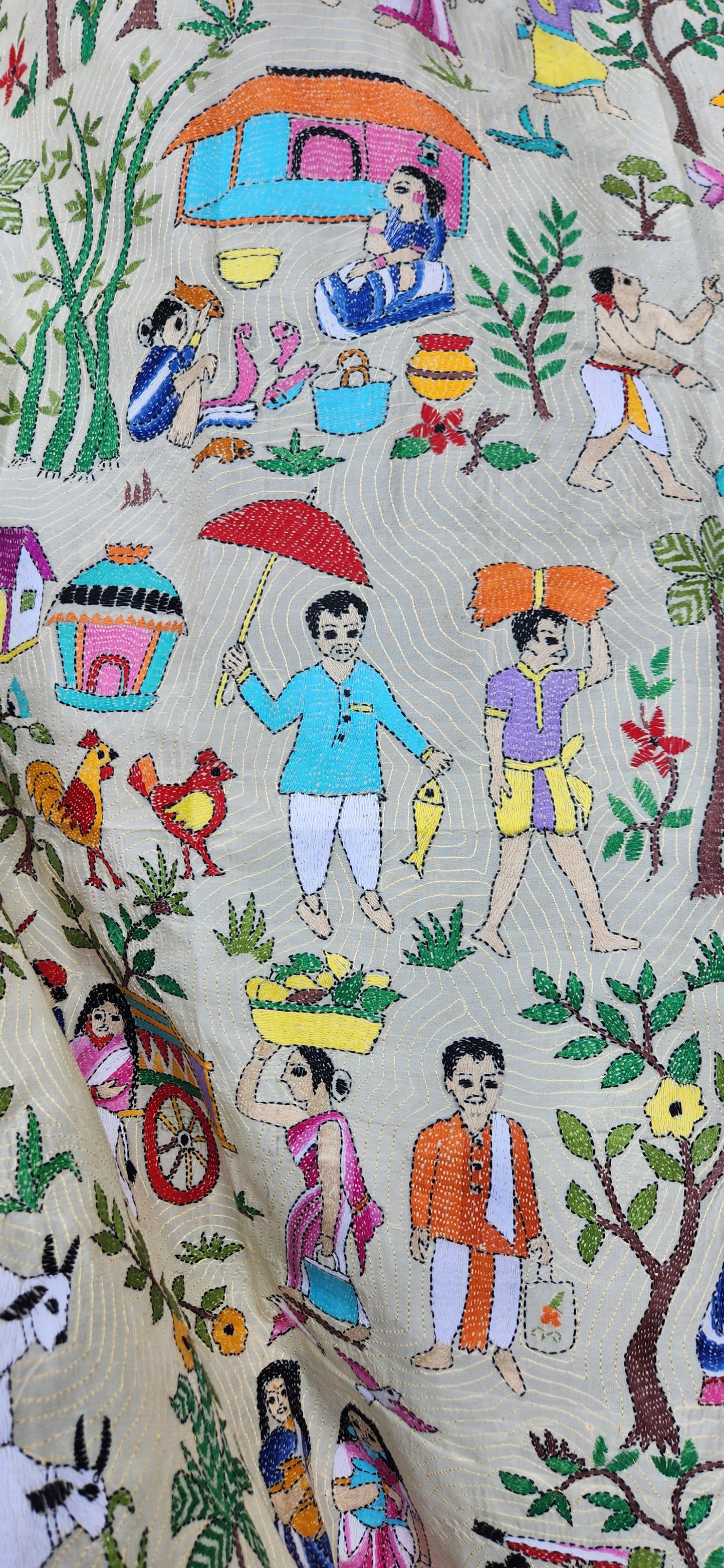 village kantha designer kantha dupatta she kantha iTokri Indian gifts Unique dupatta