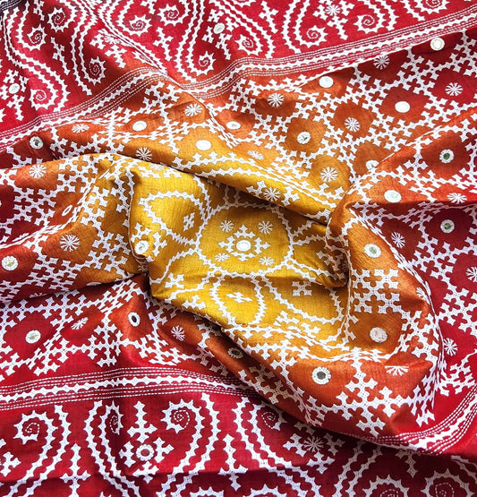 DESIGNER KUTCHWORK SILK SAREE