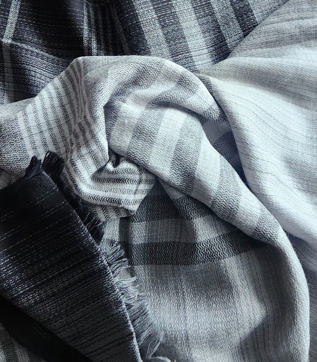 Grey saree merino wool saree saree for winters