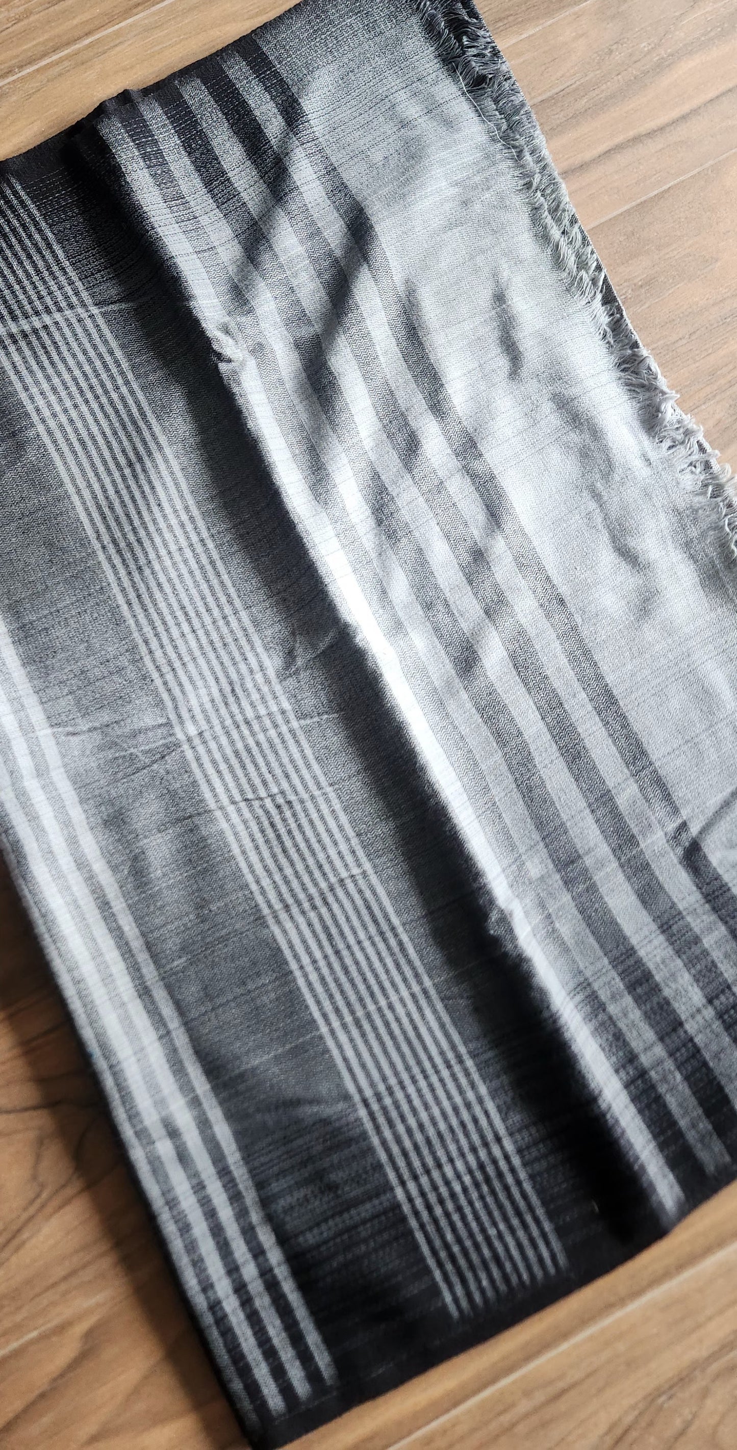 Grey saree merino wool saree saree for winters