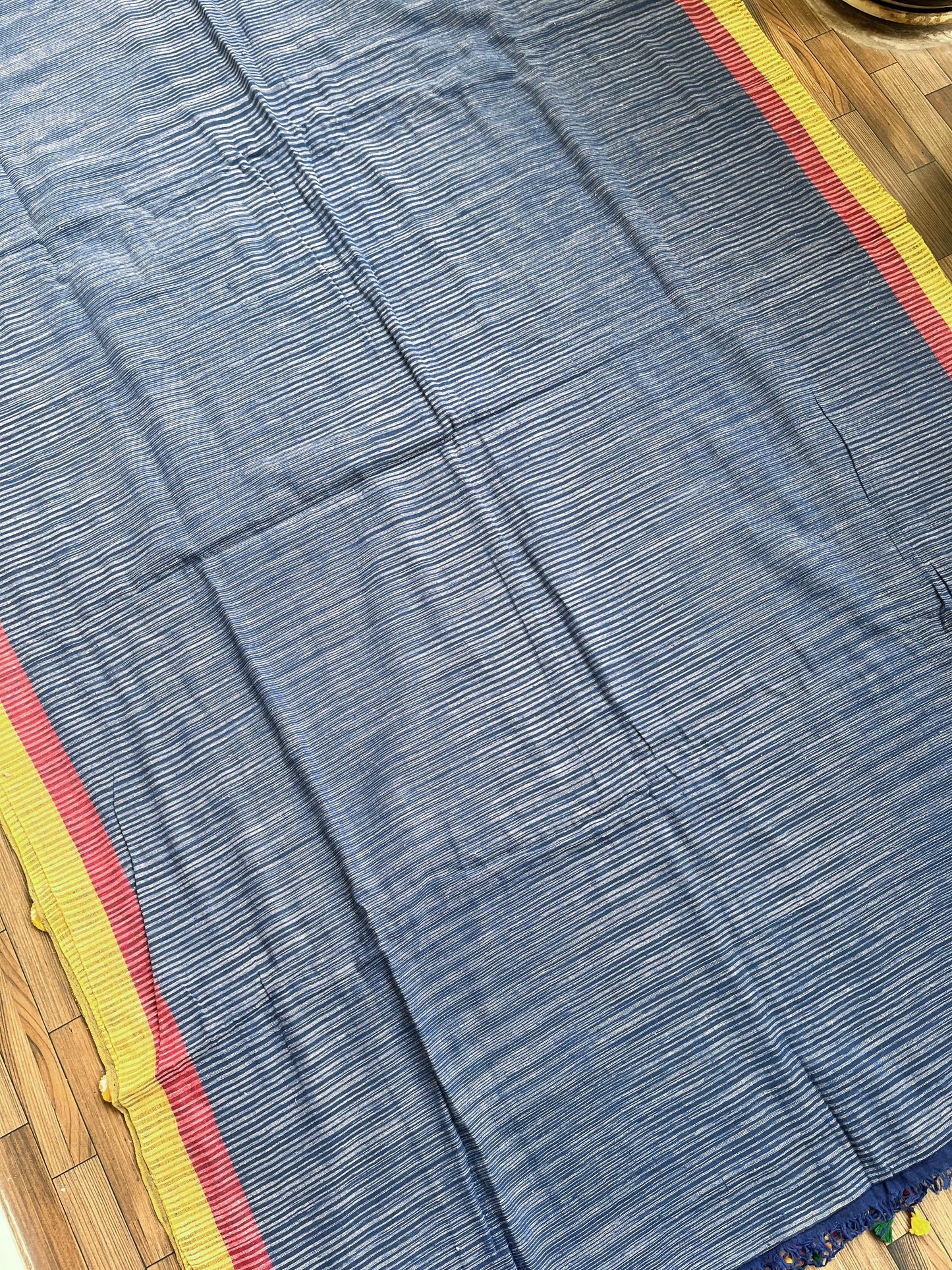 bhujodi blue saree oifficewear