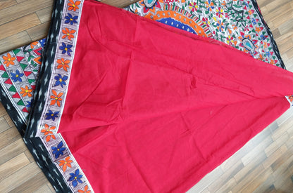 FUSION MADHUBANI SAREE