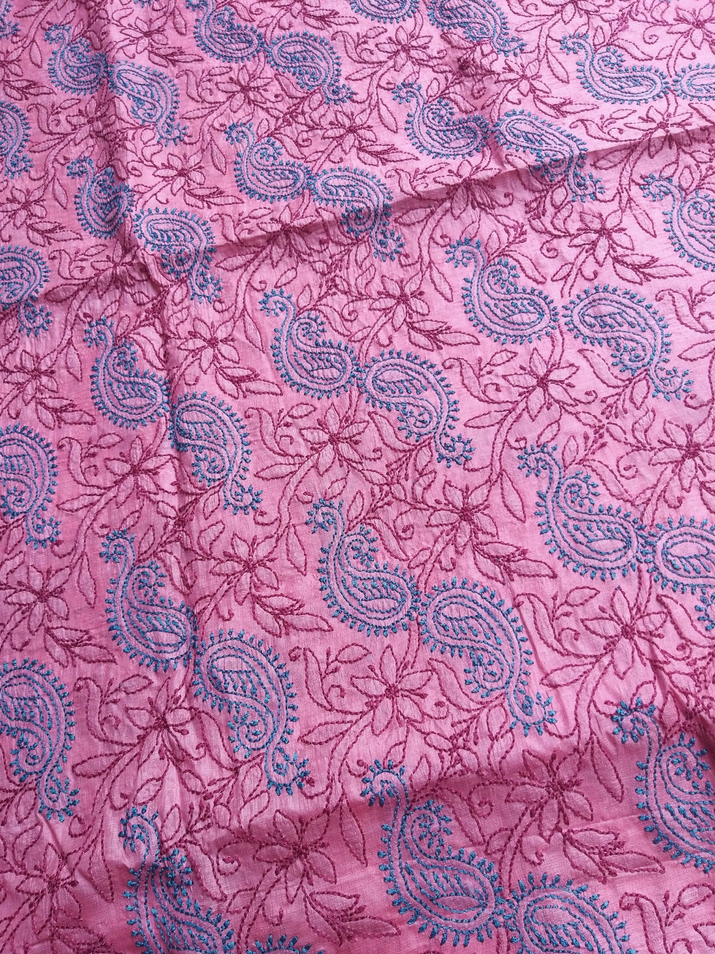 pink chikankari suit silk suit pink dress material pure silk