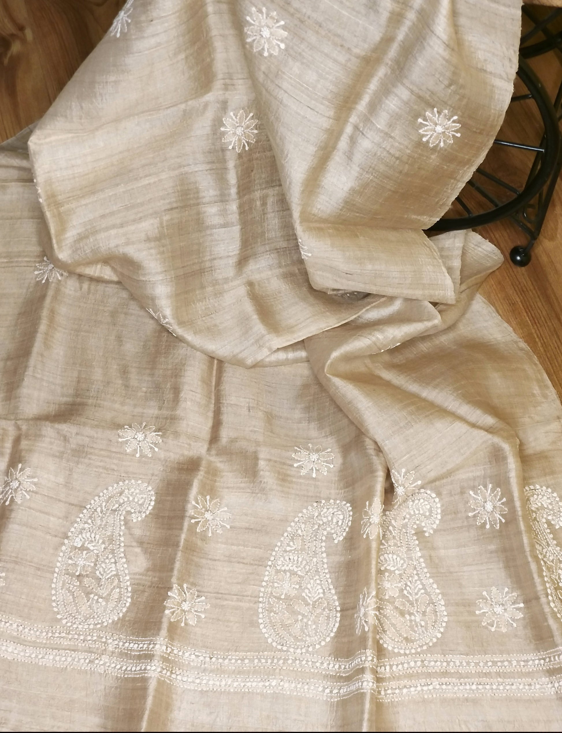 chikankari dupatta lucknowi dupatta chikankari silk dupatta tussar dupatta