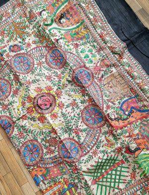 MADHUBANI HANDPAINTED SAREE - KOHBAR