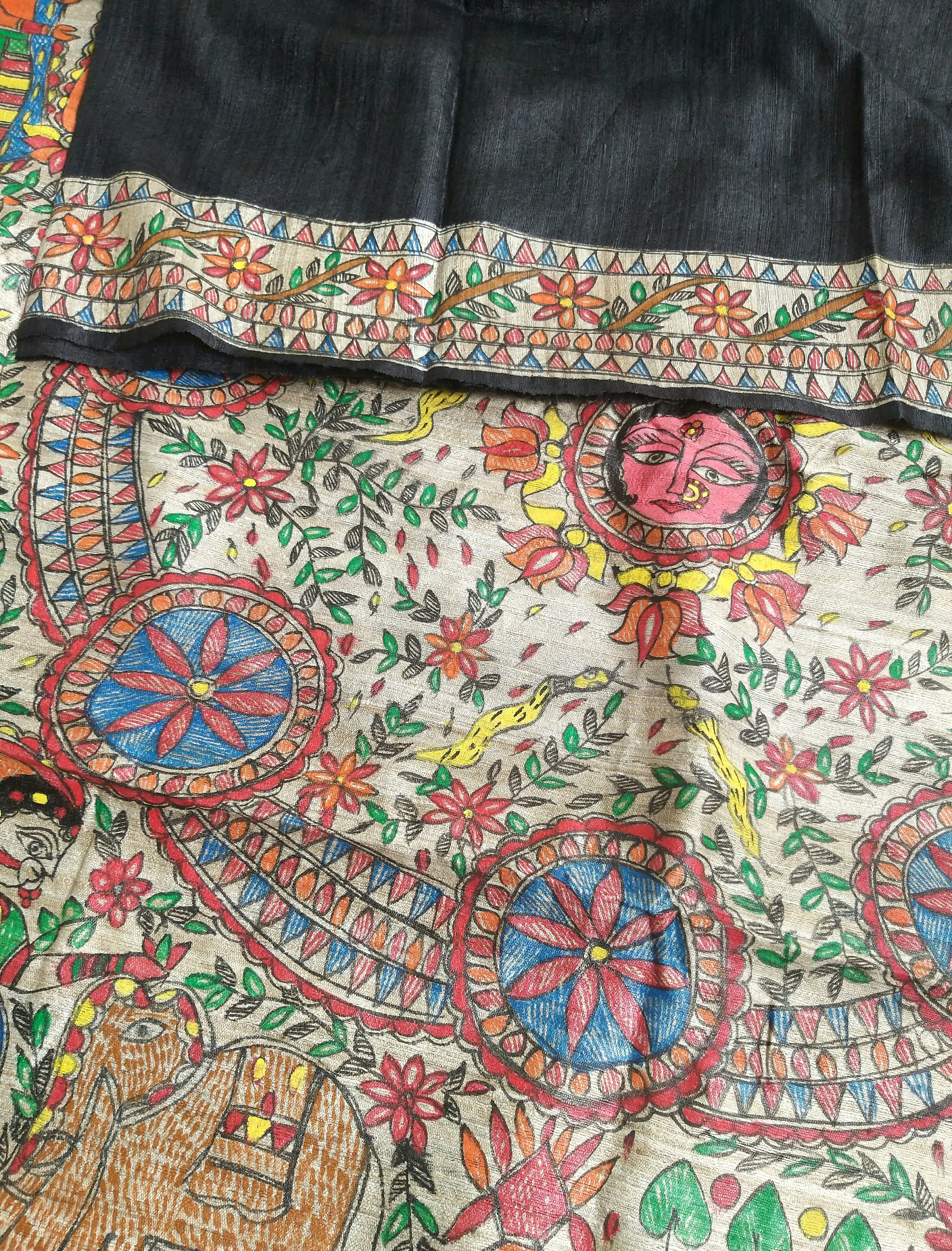MADHUBANI HANDPAINTED SAREE - KOHBAR