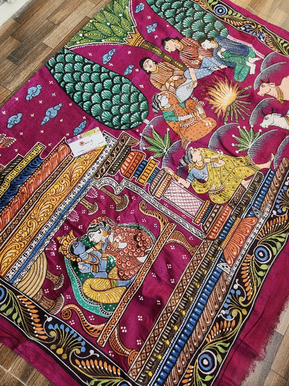 PATTACHITRA HANDPAINTED SAREE