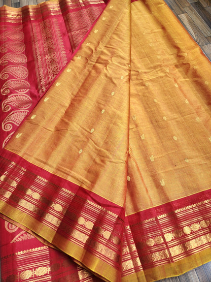 gadwal saree handloom saree Yellow saree wedding shopping SICO saree red saree haldi look