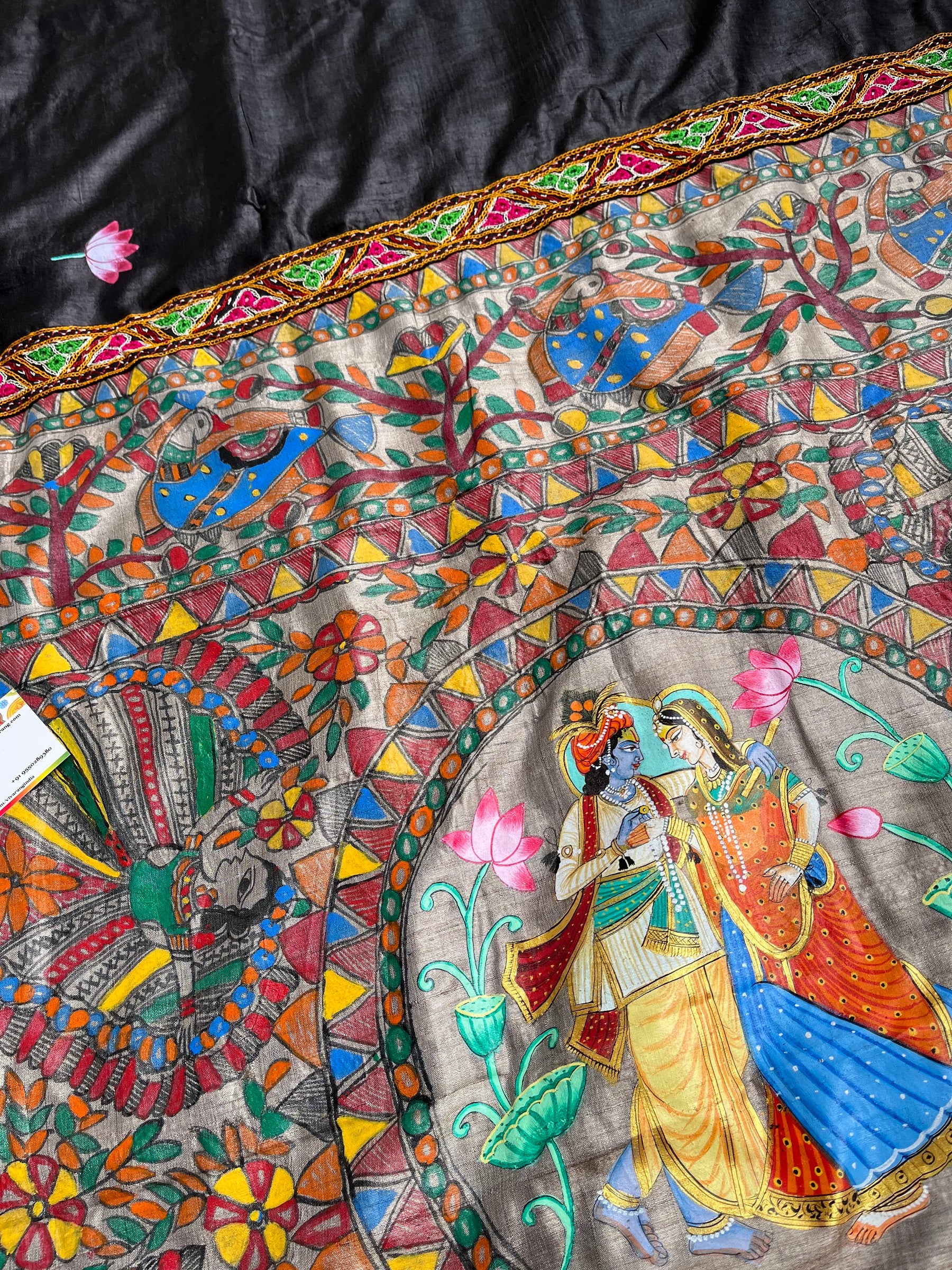 black saree madhubani saree pichwai saree designer wear Indian sarees Indian gifts