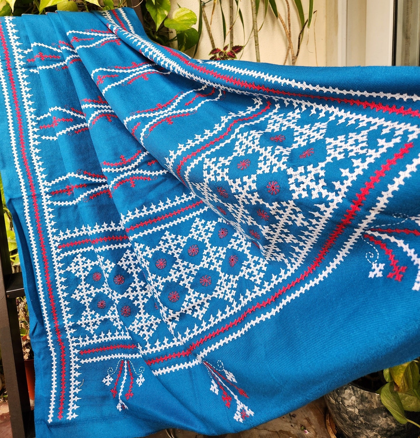 kutchwork woolen shawls handmade gifts Indian gifts handembroidery win…
