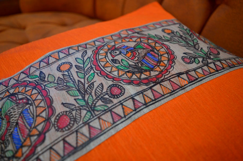 Handpainted Cushion Cover