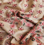 CHIKANKARI TUSSAR SILK SAREE