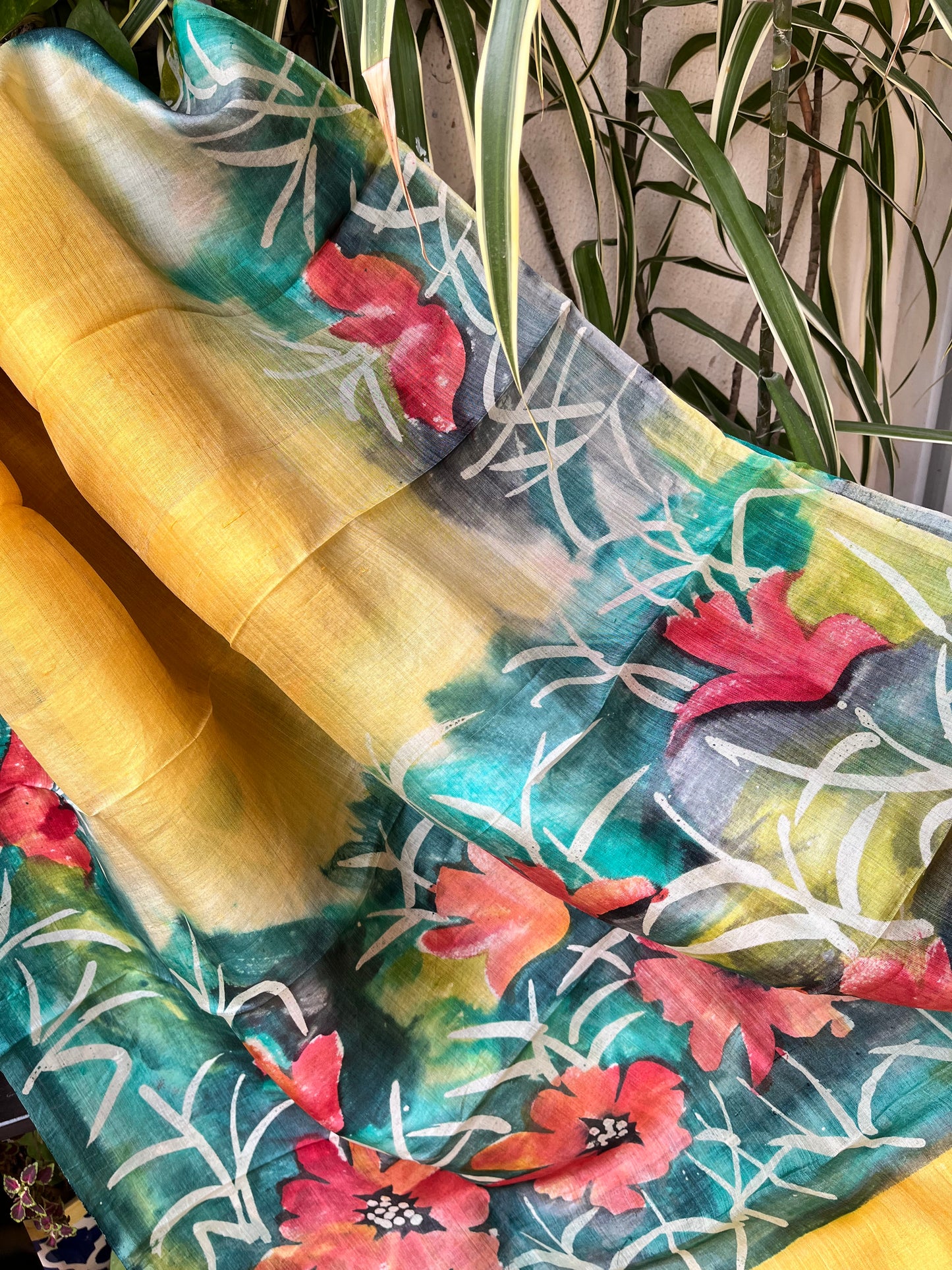 batik dupatta silk dupattas designer dupatta online yellow haldi look