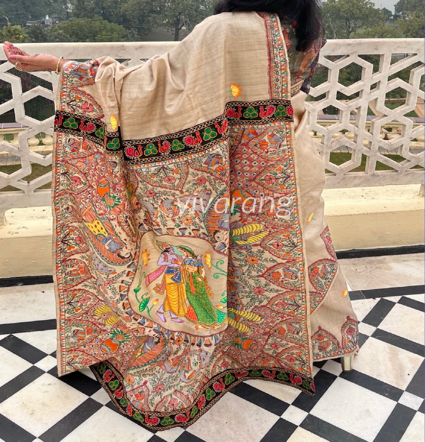 madhubanisaree designersaree pichwaisaree fusionfashion sarees Indian wedding shopping