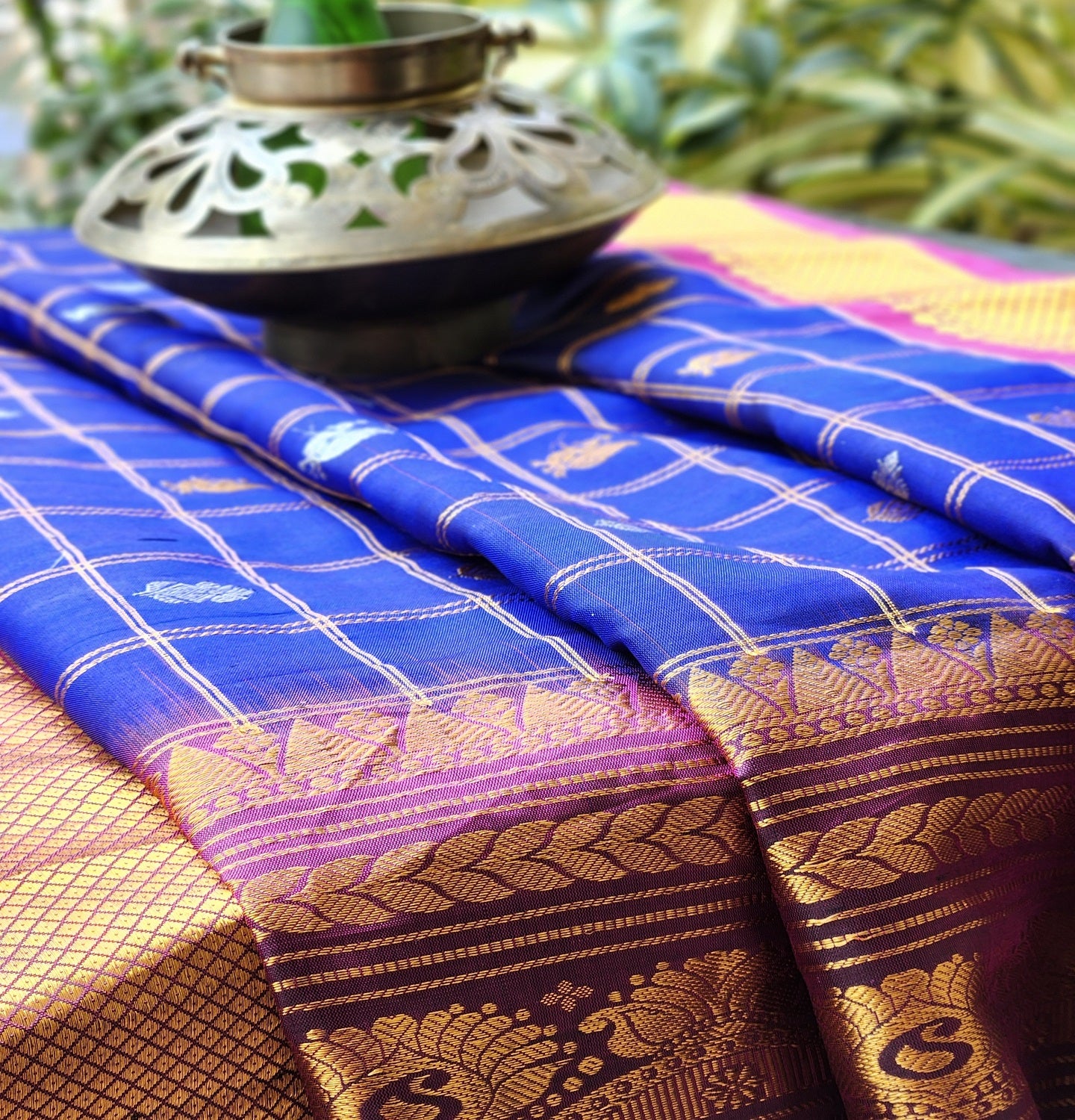 saree handloom saree Blue saree wedding shopping pattu saree silk
