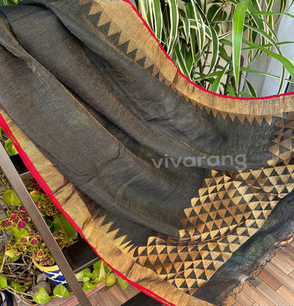 Jamdani Handloom Dupatta Black Dupatta Handloom Dupatta