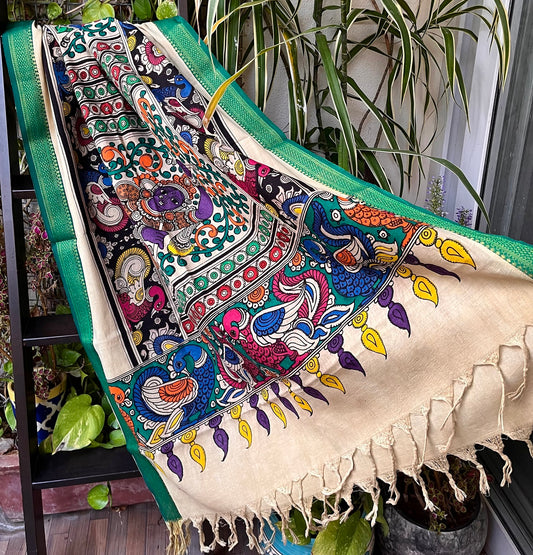 kalamkari dupatta cotton dupatta penkalamkari pink
