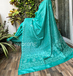 CHIKANKARI TUSSAR SILK SAREE