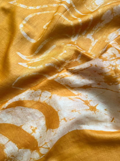 batik silk dupatta yellowdupatta dupattas silk yellow haldilook