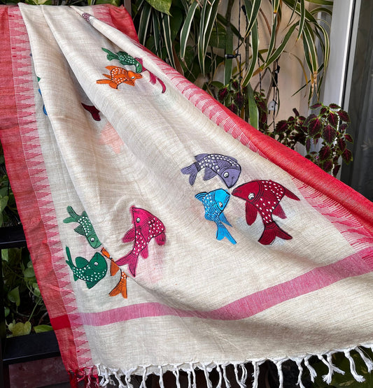 HANDPAINTED  DUPATTA