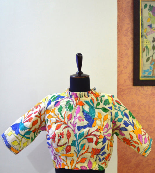 STITCHED KANTHA DESIGNER BLOUSE