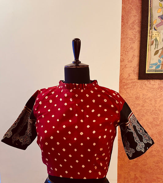 BANDHANI FABRIC BLOUSE