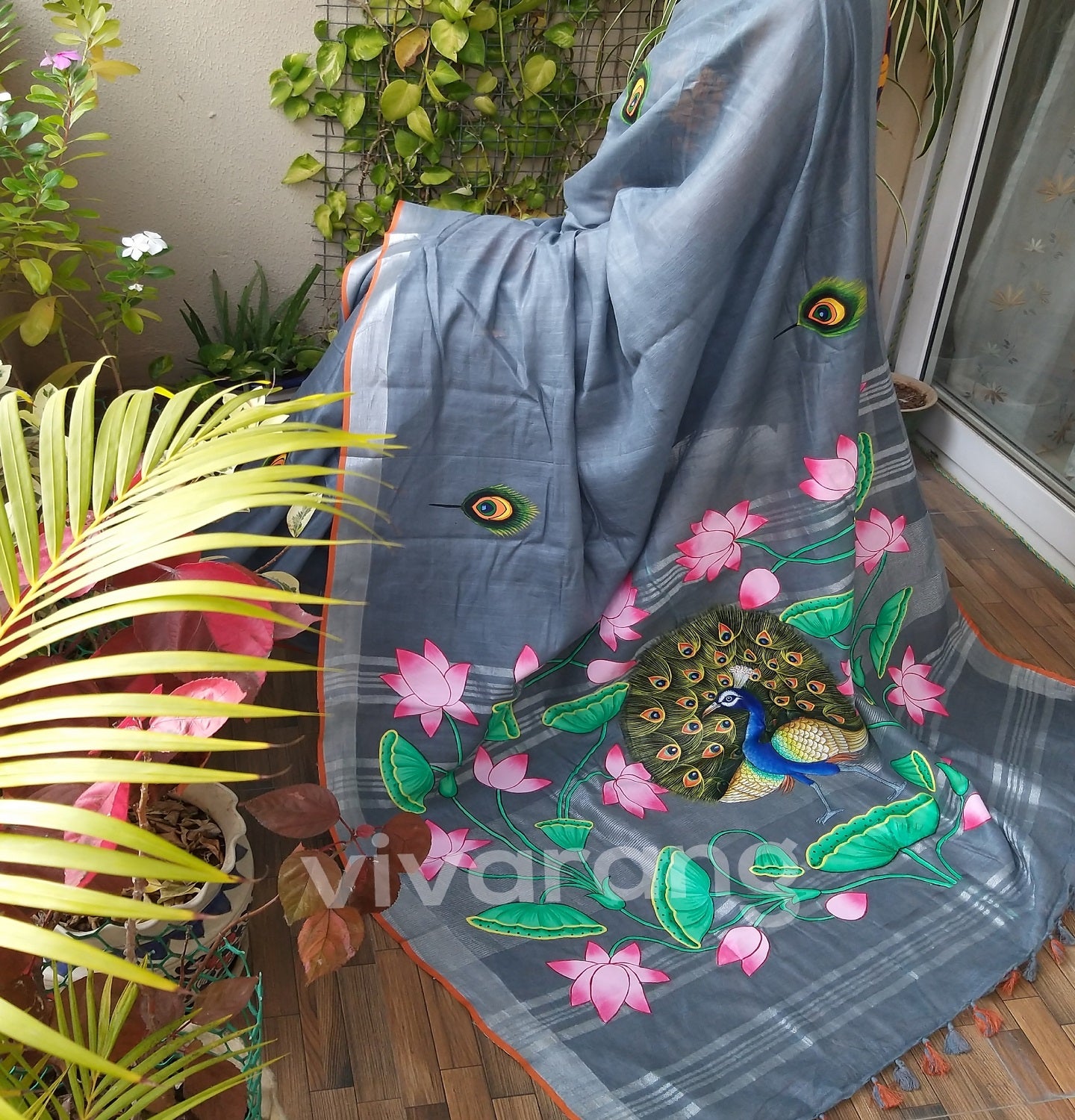 PICHWAI LINEN SAREE