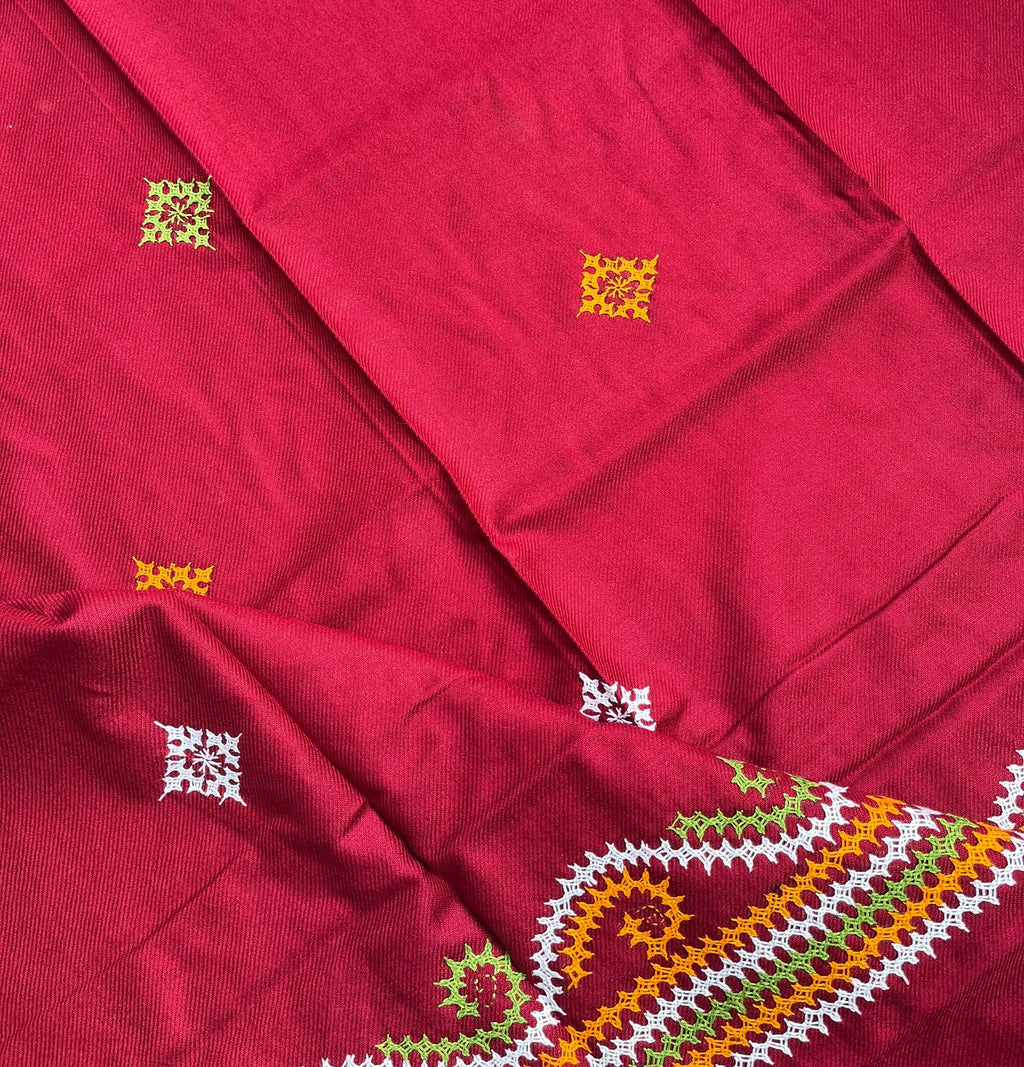 kutchwork woolen shawls handmade gifts Indian gifts handembroidery winterwear red wedding shopping